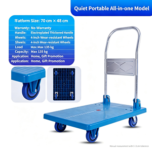 Utility Wagon Steel Construction 160 Lb Load Fold Flat Compact Storage Folding Utility Wagon For Outdoor Use New Arrival - Product Image 6