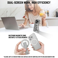Support de téléphone magnétique en alliage d'aluminium TKT Premium, nouveau design 2026, aimants N52 améliorés, rotation à 360°, poignée pliable, béquille