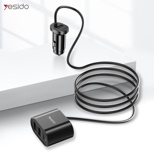 Caricabatterie da Auto Yesido Qc 3.0 Multiplo a 4 Porte con Doppia PD, Ricarica Rapida USB Tipo C per Telefono, Adattatore di Ricarica Veloce per Auto - Product Image 1
