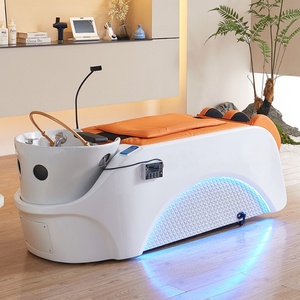 Sillón de Lavado de Cabello Multifuncional con Vaporizador de Cerámica Automático, Moderno, para Spa, Terapia Capilar con Agua, Masaje Tailandés, Cama de Champú, Gimnasio, Taller - Product Image 1