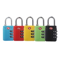 TSA333 Serrure à code à 3 chiffres en plastique ABS pour bagages, sac à dos, tiroir, voyage à l'étranger