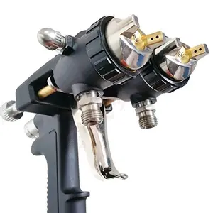 Professional nano chrome painting dual head pneumatic sprayer 1.4mm double nozzle spray gun