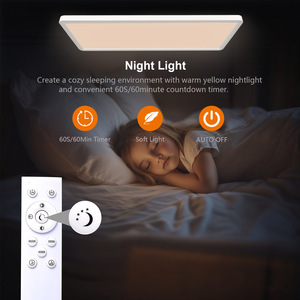 Panel de luz <span class=keywords><strong>LED</strong></span> con atenuación 3CCT moderno, nuevo accesorio de luz de techo ultradelgado <span class=keywords><strong>Rectangular</strong></span> para sala de estar, dormitorio con Control remoto - Product Image 3