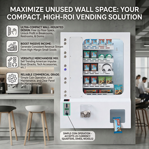 Máquina Expendedora de Pared de Bajo Precio, Operada con Monedas, para Pequeños Snacks y <span class=keywords><strong>Pringles</strong></span>, Ideal para Spas, Suministro Directo de Fábrica - Product Image 1
