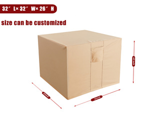 Couverture de foyer à gaz extérieure étanche carrée 600D 34 pouces pour la <span class=keywords><strong>Protection</strong></span> de <span class=keywords><strong>table</strong></span> de foyer de patio de <span class=keywords><strong>jardin</strong></span> - Product Image 2