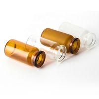 Flacon en verre médical vide en gros, 3ml 5ml 10ml 20ml, flacon tubulaire en verre ambré pharmaceutique avec bouchon