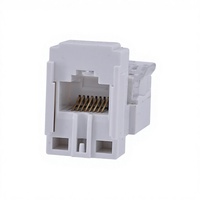 Module réseau K&R K&R-8730 CAT6, prise réseau sans contact pour ordinateur, panneau de commutation, prise de câble réseau à tête cristalline, blanc