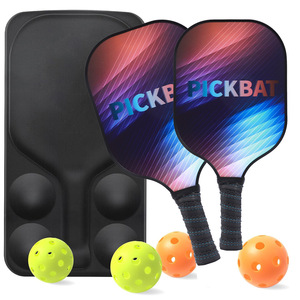 Juego de palas de pickleball con pelotas, bolsa de malla, mango antideslizante, equipo deportivo para exteriores, 12 piezas, marca Pickbat - Product Image 3