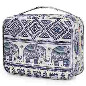Travel Toiletry <b>Bag</b> for Women <b>Large</b> Makeup <b>Bag</b> Wide Open <b>Cosmetic</b> Make up Organizer with Handle - Product Image 1