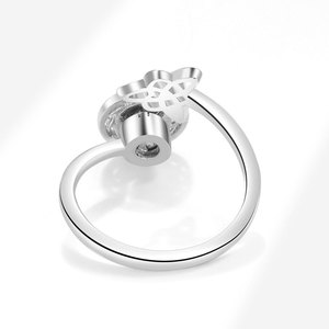 Personalized Designer Rotating Zircon Gemstone <b>Rings</b> Copper Rhodium Plated Trendy Anti <b>Stress</b> Jewelry for Women - Product Image 5