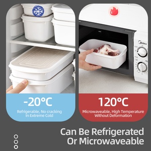 Microwavable Freezer Airtight Plastic Stacktable <b>Refrigerator</b> Fresh Food Storage <b>Container</b> Set Food Grade Storage Box - Product Image 4