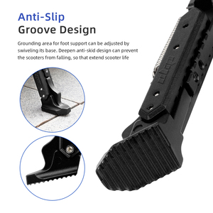 ULIP V2 Black 17cm Aluminum Adjustable Kickstand for Max G30 Serial Scooters Foot Support Side <b>Stand</b> Anti-Slip Groove Design - Product Image 4