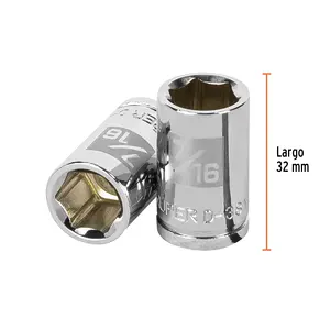 Juego de llaves de vaso de 6 puntas de 7/16 pulgadas, con accionamiento de 3/8 pulgadas, TRUPER - Product Image 3