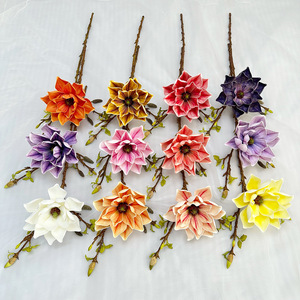 Fábrica de Flores Meiyu, Magnolia Artificial de Seda de una Sola Cabeza, Realista, para Decoración de Bodas y Hogar - Product Image 2