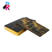 Jeu de cartes à collectionner personnalisé avec bord doré, impression offset CMYK 4 couleurs sur papier de haute qualité, formes découpées sur mesure