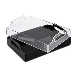 Mesa de centro colorida para sala de estar, bandeja acrílica Simple, organizador de escritorio, bandeja de almacenamiento decorativa, soporte acrílico personalizable