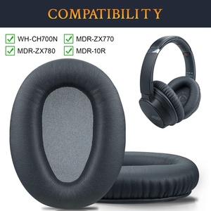 Pour Sony <span class=keywords><strong>WH</strong></span>-<span class=keywords><strong>CH700N</strong></span>/ZX770 Compatible oreillettes en cuir souple accessoire de coussin d'oreille de remplacement - Product Image 6