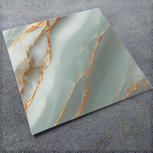 Piastrelle di Lusso di Qualità Foshan 60x60 Nero o 600 X 600 per Soggiorno, Piastrelle Lucide Nere e Dorate 60x60 - Product Image 2