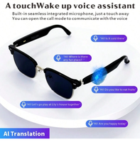 Lunettes de traduction intelligentes SENBONO E13-06 avec IA, sans fil, pour assistant vocal, étanches, casque portable intelligent, photographie