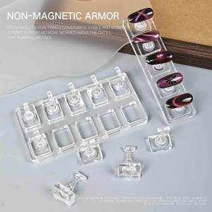 Soporte Profesional Cuadrado de Nuevo Diseño Transparente No Magnético para Puntas de Uñas, Bandeja Exhibidora, Herramienta de Práctica para Arte de Uñas - Product Image 2