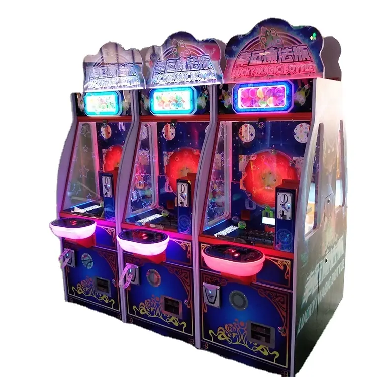 सिंगापुर फैक्टरी बच्चों सिक्का संचालित मनोरंजन पार्क सिक्का ढकेलनेवाला आर्केड खेल लॉटरी टिकट मशीन मोचन खेल मशीन