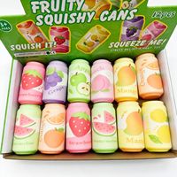 Hot verkopende schattige macaron fruit frisdrankblikje fidget toy slow rebound decompressie speelgoed groothandel fabriek
