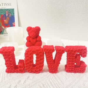 Molde de silicona para velas de resina del Día de San Valentín al por mayor, molde de silicona LOVE para decoración de bodas, molde para velas aromáticas - Product Image 3