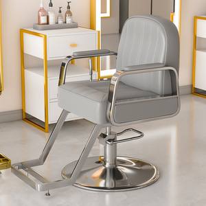 Sillón de Barbería de Cuero Sintético de Lujo con Función de Elevación, Diseño Moderno para Peluquería y Salón de Belleza - Product Image 4