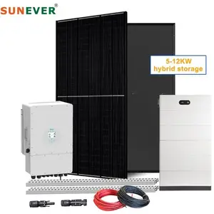 Venta al por mayor kit híbrido generador de energía completo 6kw 8kw 10kw casa Sistema de energía solar