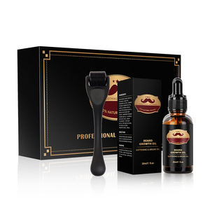Kit per la Cura della Barba con Doppio Nutrimento, Acido Ialuronico Organico, Olio di Radice di Zenzero, Semi d'Uva e Jojoba, Ammorbidisce, Idrata e Ripara, per Uso Quotidiano Maschile - Product Image 1