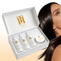 Kit de Soins pour Perruques et Cheveux : Masque Capillaire Anti-frisottis, Nourrissant et Brillant, Shampoing et Après-shampoing Sans Rinçage, Étiquette Personnalisée