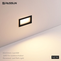 Lumière murale encastrée extérieure LED 6W IP65 étanche en aluminium avec diffuseur acrylique et garantie de 5 ans