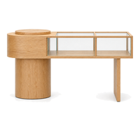 Nouvelle vitrine à bijoux en bois de style chinois avec éclairage d'ambiance LED pour l'exposition de parfums et cosmétiques en showroom, vente en gros