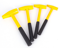 Marteau de machiniste jaune de haute qualité avec poignée antidérapante, marteau à pointe croisée durable pour usage industriel et bricolage
