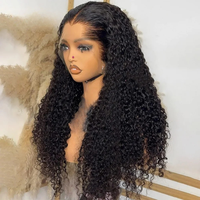 Pelucas de Cabello Humano SDD Ready Wear Lagos Hairline Water Curly 13x4 con Frente de Encaje, Pre-Arrancadas, Pre-Decoloradas, HD, Sin Pegamento