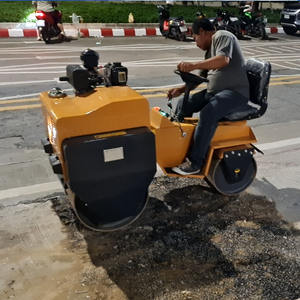 Niedriges Preis  Vibrations verdichtung Vibrations walzen maschine Asphalt fahrt auf Mini-Verdichter-Straßen walze - Product Image 3