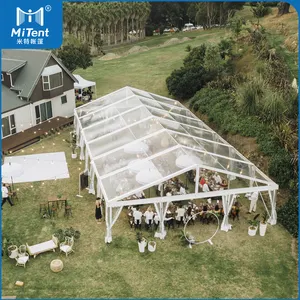 Outdoor Luxury 15x20m 200 Seaters Clear Roof Marquee Tents Transparent For Wedding Party