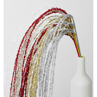 Décoration lumineuse de Noël en résine, motif épis de blé, avec paillettes et sequins, 90 cm, pour arrangements floraux et couronnes