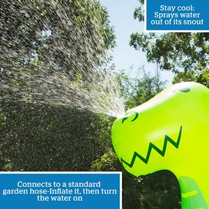 Factory Direct MAKE WAVES 6FT Dinosaur PVC Inflatable <b>Sprinkler</b> <b>Kids</b> <b>Water</b> Splash Toy Outdoor Backyard Summer Fun Party - Product Image 4