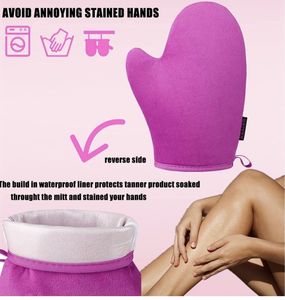 Nouvelle mode <span class=keywords><strong>gant</strong></span> d'applicateur <span class=keywords><strong>autobronzant</strong></span> en velours de soie doux gants de lotion pour le corps végétalien - Product Image 3