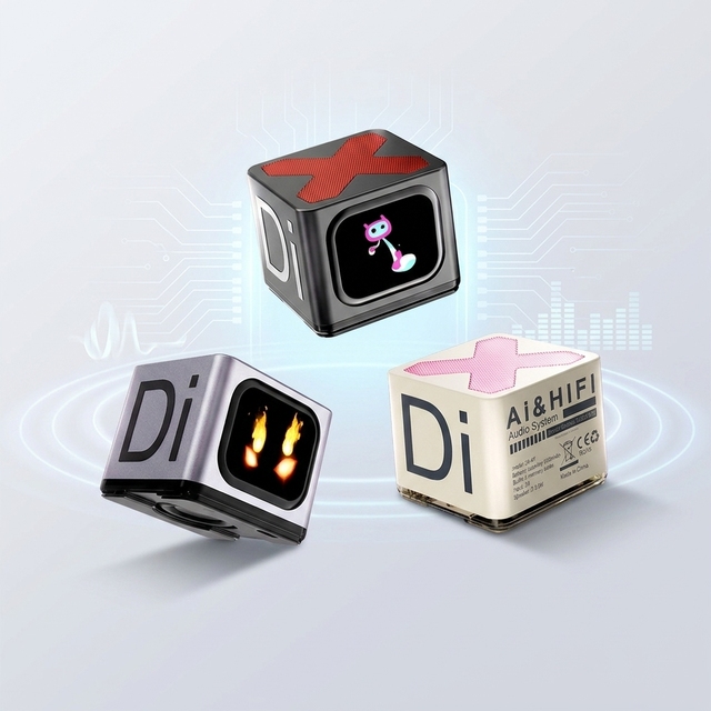 Mini Portable Wireless Outdoor Speaker Language Translator Ai Dialogue DiX7 Stereo Sound Music Play Smart Speakers with Screen