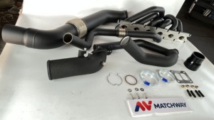 Collecteur turbo à double scroll MATCHWAY en céramique cuite, 3 mm d'épaisseur, SS304 T4, pour <span class=keywords><strong>BMW</strong></span> Gen1 B58 avec tuyau de descente et tuyau de suralimentation - Product Image 5