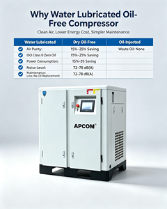 Compresseur d'air à vis sans huile APCOM, lubrifié à l'eau, haute pression, sans huile, pour usine - Product Image 5