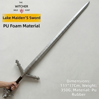 Pedang Cosplay Kostum Fantasi Ringan Tahan Lama Aman Lembut Busa PU Densitas Tinggi Grosir Pabrik 111cm 43.7in