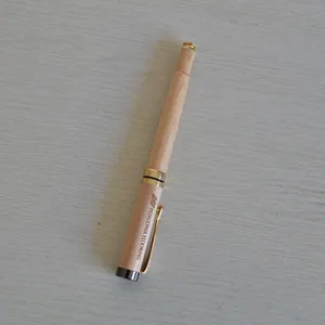 Ручка ролика твердой древесины деревянная с пользовательским логотипом для рекламного подарка