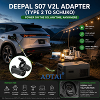 Adaptateur AOTAI DEEPAL S07 V2L Type 2 Prise Schuko Adaptateur d'alimentation EV Protection IP54 Alimentation d'urgence en plein air pour le camping