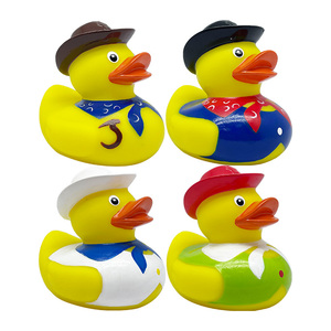 <span class=keywords><strong>Pato</strong></span> de Goma de 7.5 cm en Oferta, Patitos de Plástico Grises Surtidos con Sombrero de Vaquero - Product Image 5