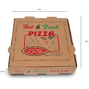 Pizza için sıcak satış yüksek kalite özel baskılı paket Kraft karton yiyecek kutusu