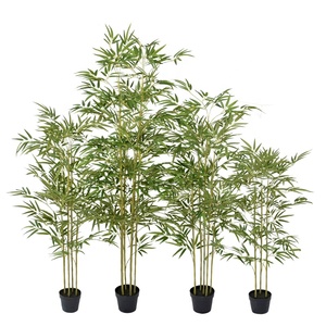 Arbre en <span class=keywords><strong>bambou</strong></span> en plastique chinois à haute simulation, plantes artificielles en <span class=keywords><strong>bambou</strong></span> en pot pour la décoration - Product Image 1