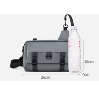Sac bandoulière imperméable en nylon personnalisé avec logo, décoration lettres, pour sport et extérieur, sac de poitrine, vente chaude